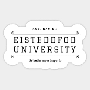 Eisteddfod University Logo Black Sticker